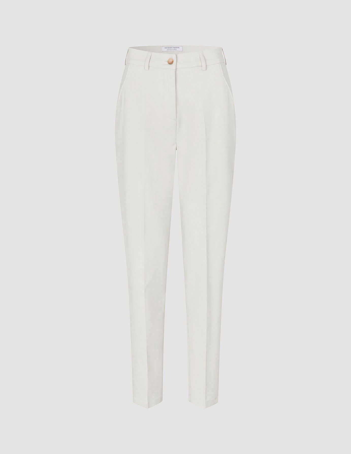 Women Essential Pants Tapered Off White